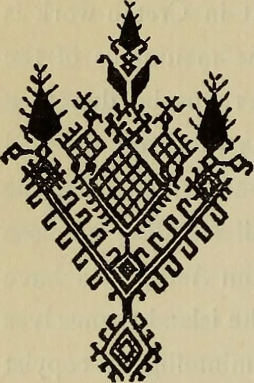 An illustration from Catalogue of a collection of old embroideries of the Greek islands and Turkey, 1914, leaf 35