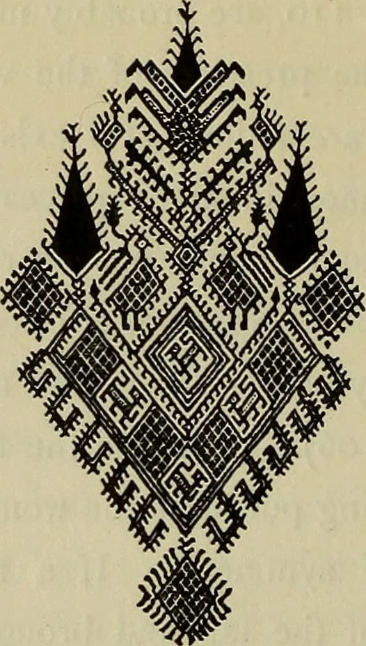 An illustration from Catalogue of a collection of old embroideries of the Greek islands and Turkey, 1914, leaf 35