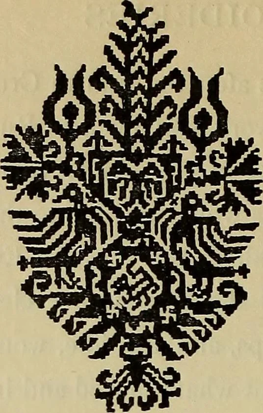An illustration from Catalogue of a collection of old embroideries of the Greek islands and Turkey, 1914, leaf 35