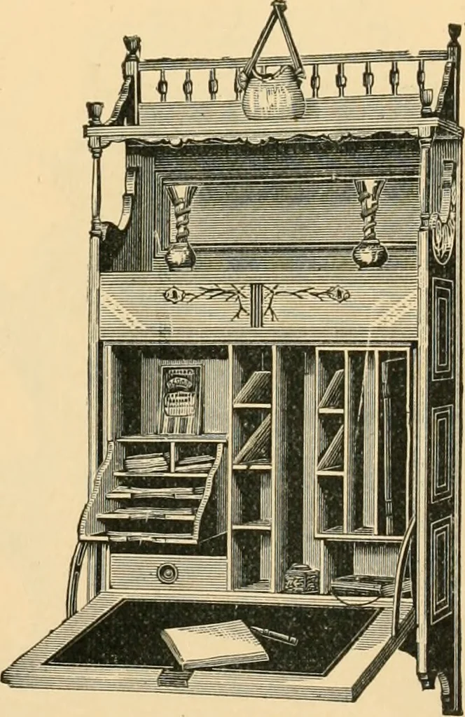 An illustration from Catalogue of the Cortland Desk Co., Lim. : manufacturers of the celebrated "economy" wall desk and the "favorite" combination desk., 1890, leaf 10