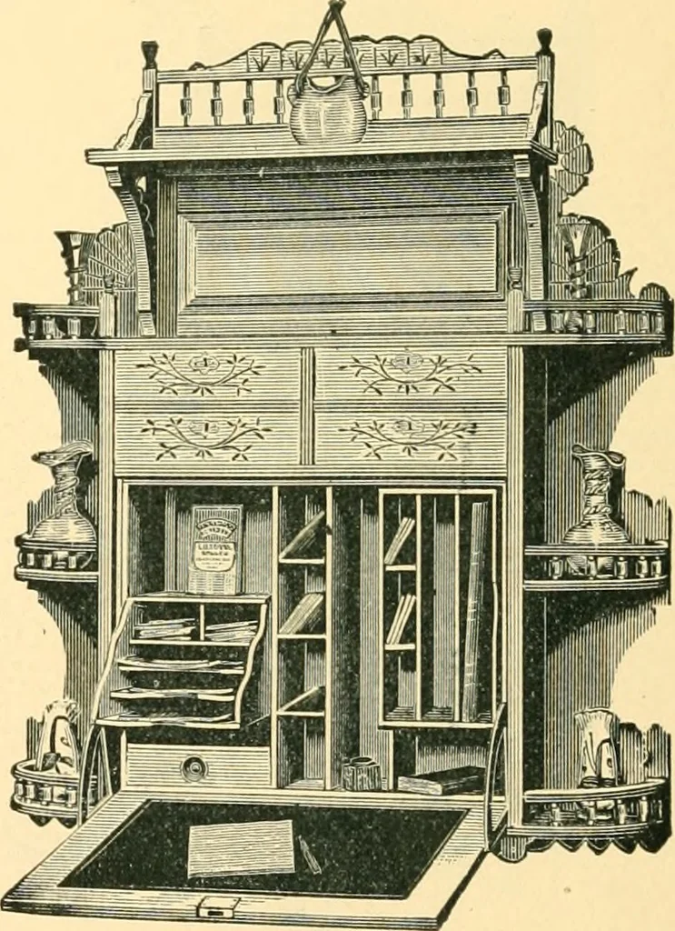 An illustration from Catalogue of the Cortland Desk Co., Lim. : manufacturers of the celebrated "economy" wall desk and the "favorite" combination desk., 1890, leaf 11