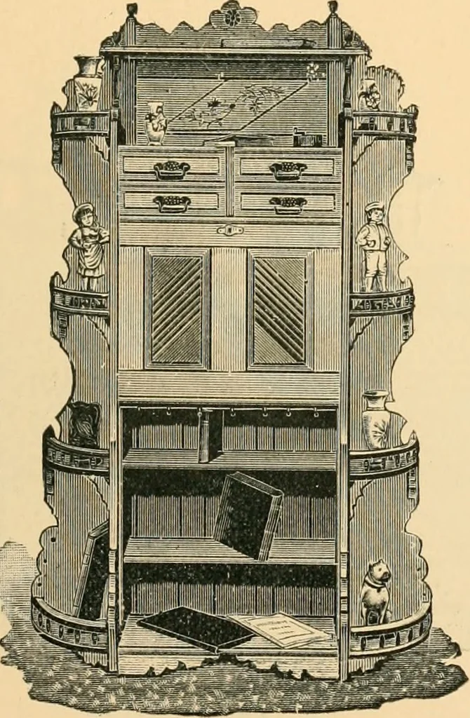 An illustration from Catalogue of the Cortland Desk Co., Lim. : manufacturers of the celebrated "economy" wall desk and the "favorite" combination desk., 1890, leaf 12