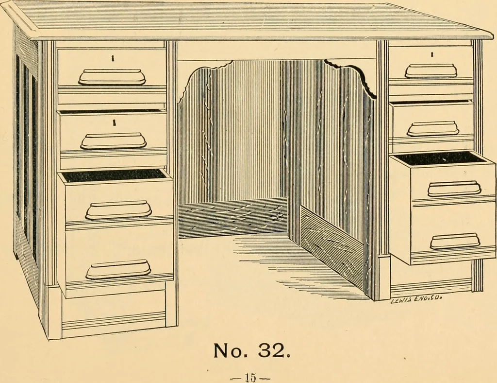 An illustration from Catalogue of the Cortland Desk Co., Lim. : manufacturers of the celebrated "economy" wall desk and the "favorite" combination desk., 1890, leaf 18