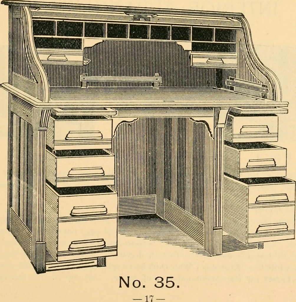 An illustration from Catalogue of the Cortland Desk Co., Lim. : manufacturers of the celebrated "economy" wall desk and the "favorite" combination desk., 1890, leaf 20