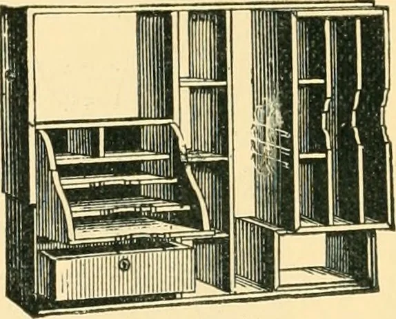 An illustration from Catalogue of the Cortland Desk Co., Lim. : manufacturers of the celebrated "economy" wall desk and the "favorite" combination desk., 1890, leaf 21