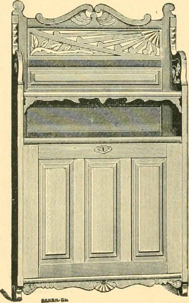 An illustration from Catalogue of the Cortland Desk Co., Lim. : manufacturers of the celebrated "economy" wall desk and the "favorite" combination desk., 1890, leaf 9