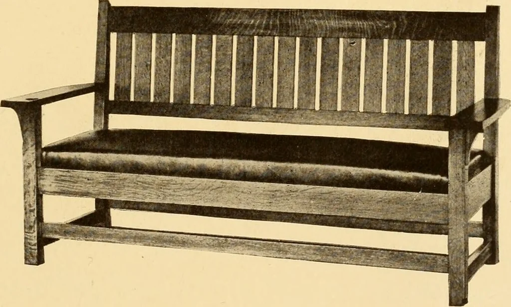 An illustration from Catalogue of Craftsman furniture made by Gustav Stickley at the Craftsman Workshops, Eastwood, N.Y., 1910, leaf 12