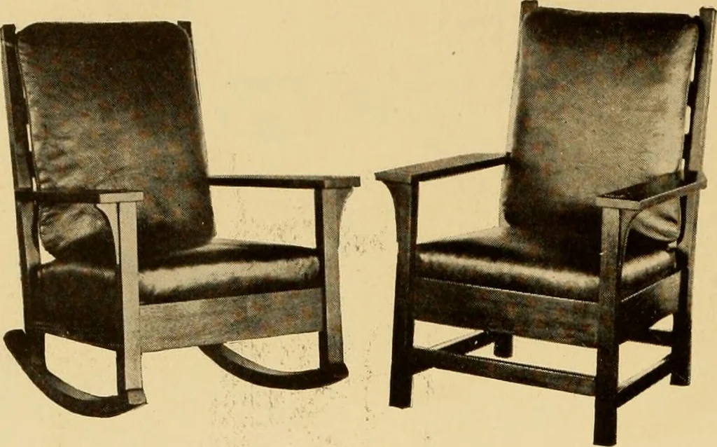 An illustration from Catalogue of Craftsman furniture made by Gustav Stickley at the Craftsman Workshops, Eastwood, N.Y., 1910, leaf 15