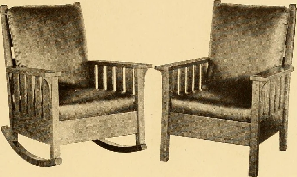 An illustration from Catalogue of Craftsman furniture made by Gustav Stickley at the Craftsman Workshops, Eastwood, N.Y., 1910, leaf 16