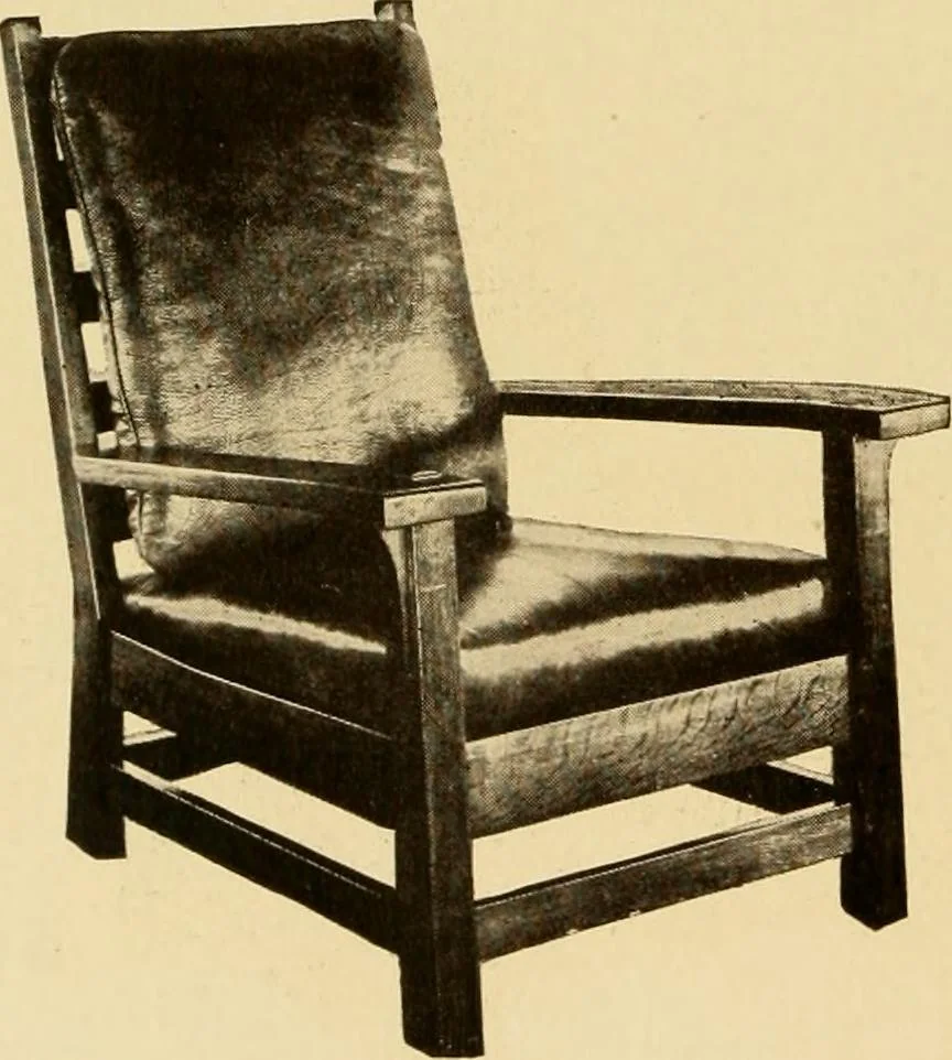 An illustration from Catalogue of Craftsman furniture made by Gustav Stickley at the Craftsman Workshops, Eastwood, N.Y., 1910, leaf 17
