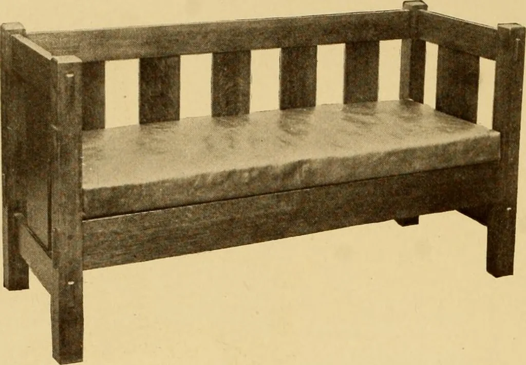 An illustration from Catalogue of Craftsman furniture made by Gustav Stickley at the Craftsman Workshops, Eastwood, N.Y., 1910, leaf 19
