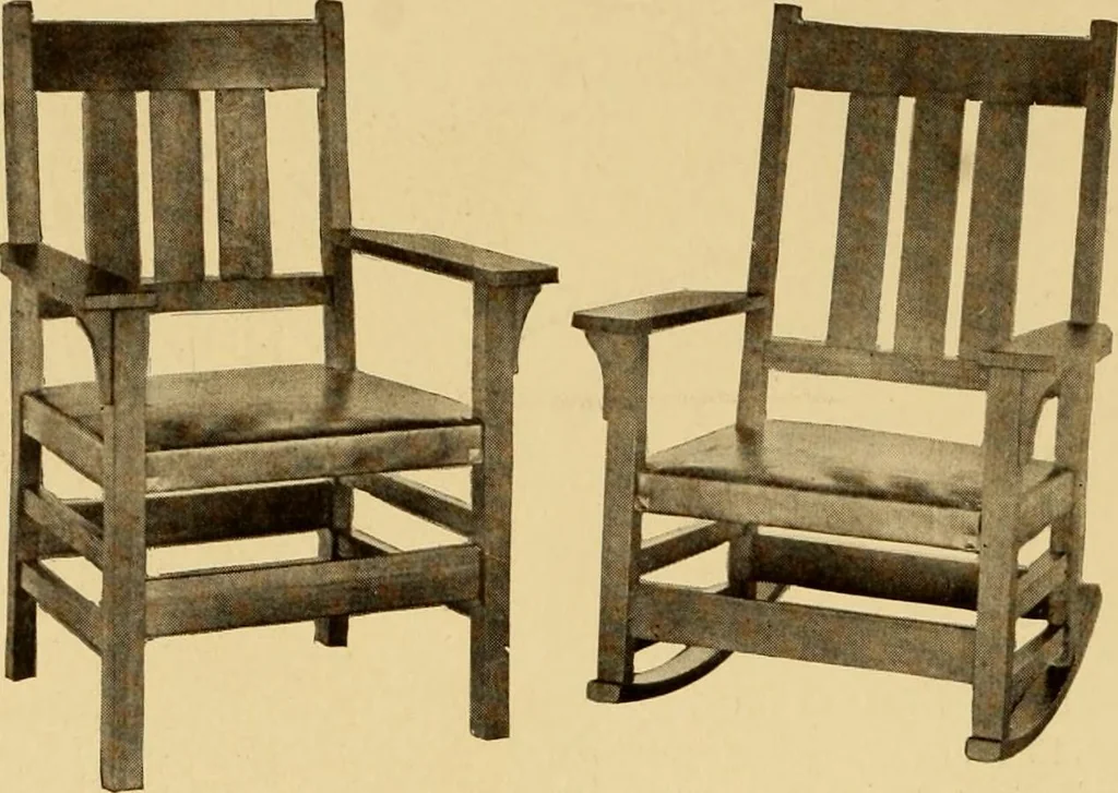 An illustration from Catalogue of Craftsman furniture made by Gustav Stickley at the Craftsman Workshops, Eastwood, N.Y., 1910, leaf 21