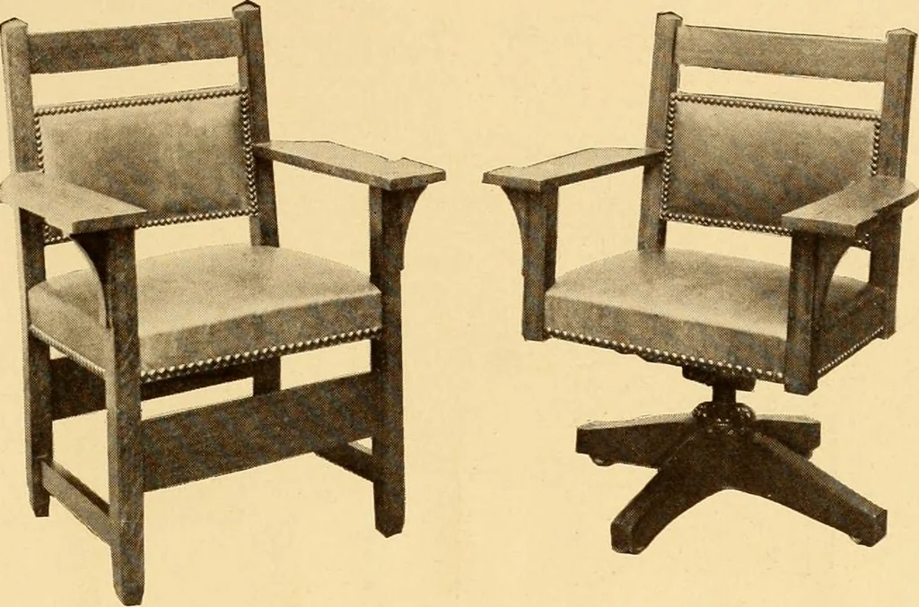 An illustration from Catalogue of Craftsman furniture made by Gustav Stickley at the Craftsman Workshops, Eastwood, N.Y., 1910, leaf 24