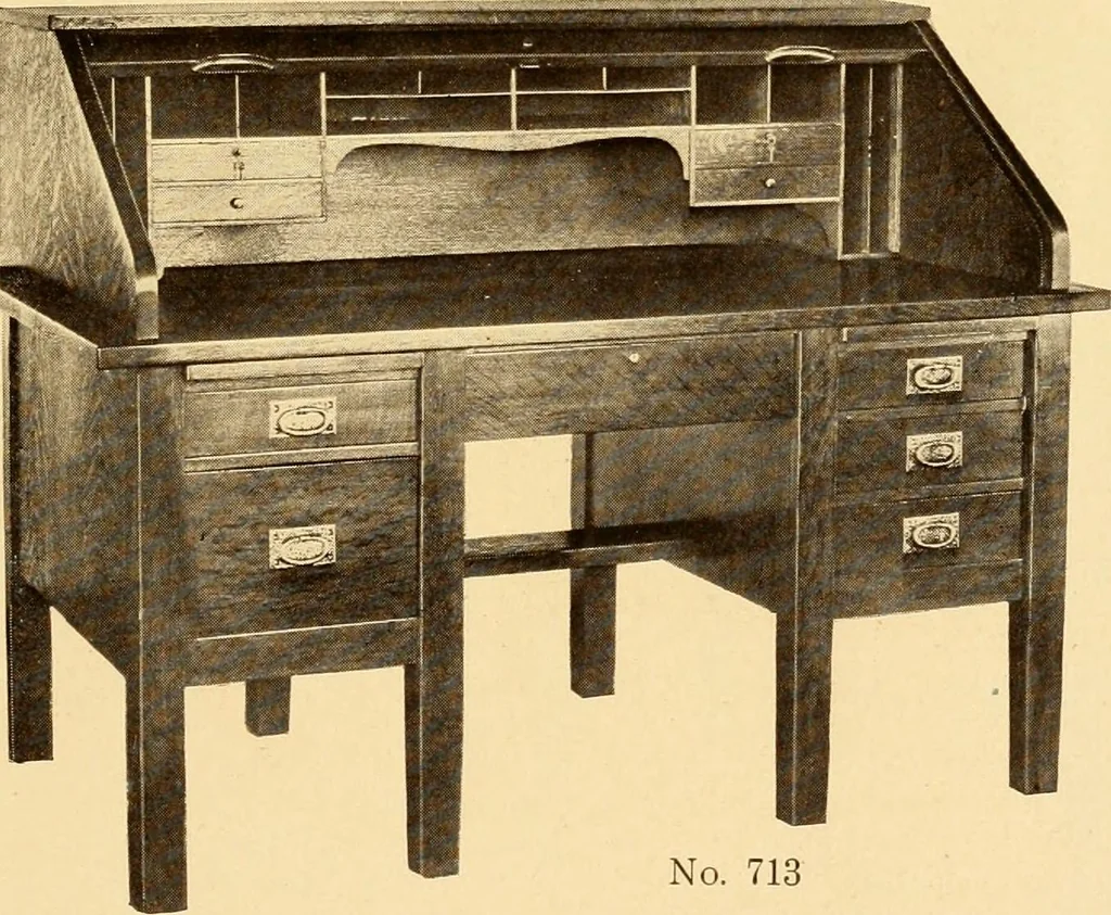 An illustration from Catalogue of Craftsman furniture made by Gustav Stickley at the Craftsman Workshops, Eastwood, N.Y., 1910, leaf 24
