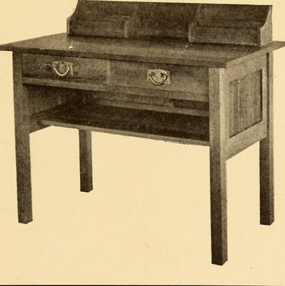 An illustration from Catalogue of Craftsman furniture made by Gustav Stickley at the Craftsman Workshops, Eastwood, N.Y., 1910, leaf 26