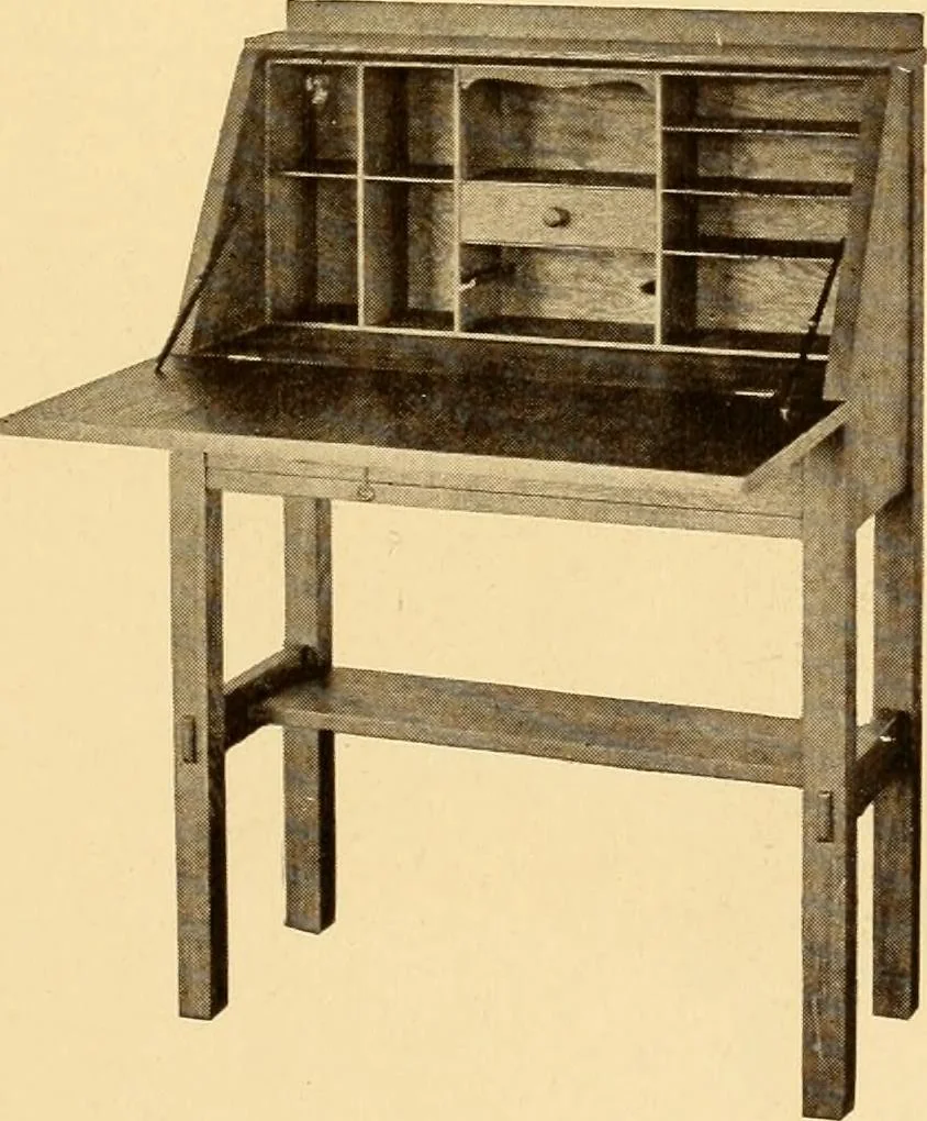 An illustration from Catalogue of Craftsman furniture made by Gustav Stickley at the Craftsman Workshops, Eastwood, N.Y., 1910, leaf 28