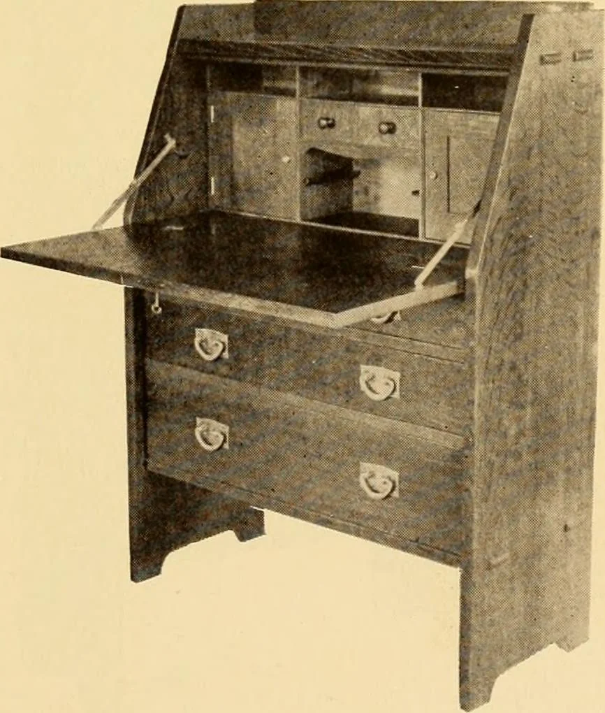 An illustration from Catalogue of Craftsman furniture made by Gustav Stickley at the Craftsman Workshops, Eastwood, N.Y., 1910, leaf 30