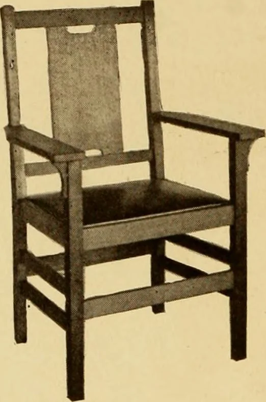 An illustration from Catalogue of Craftsman furniture made by Gustav Stickley at the Craftsman Workshops, Eastwood, N.Y., 1910, leaf 33