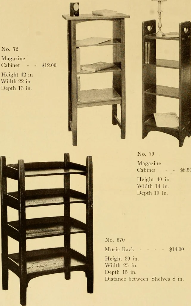 An illustration from Catalogue of Craftsman furniture made by Gustav Stickley at the Craftsman Workshops, Eastwood, N.Y., 1910, leaf 35