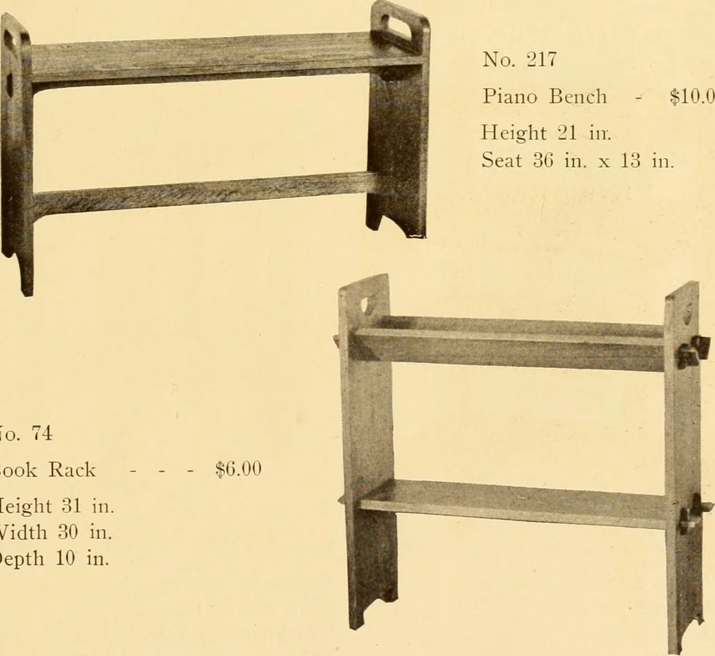 An illustration from Catalogue of Craftsman furniture made by Gustav Stickley at the Craftsman Workshops, Eastwood, N.Y., 1910, leaf 36
