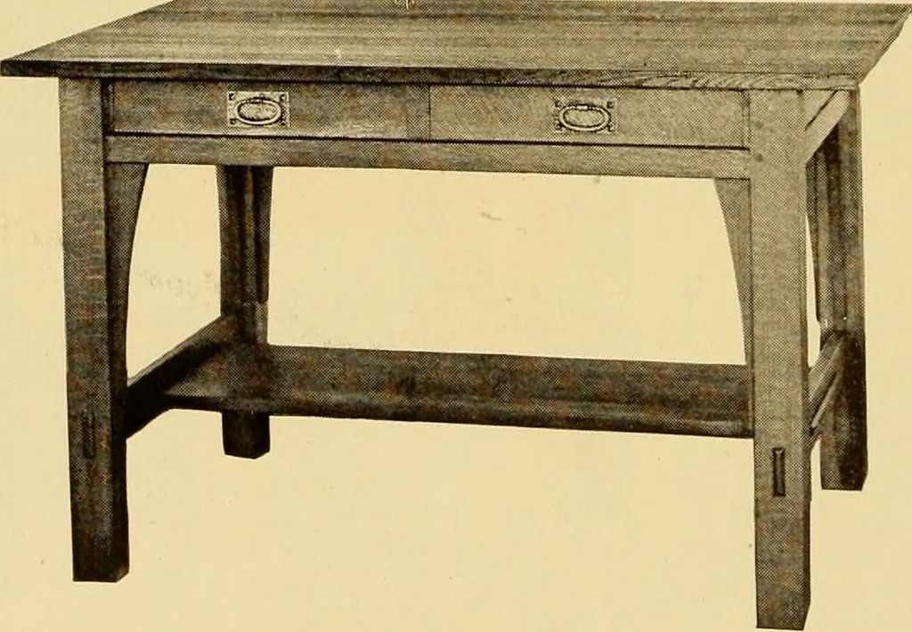 An illustration from Catalogue of Craftsman furniture made by Gustav Stickley at the Craftsman Workshops, Eastwood, N.Y., 1910, leaf 47