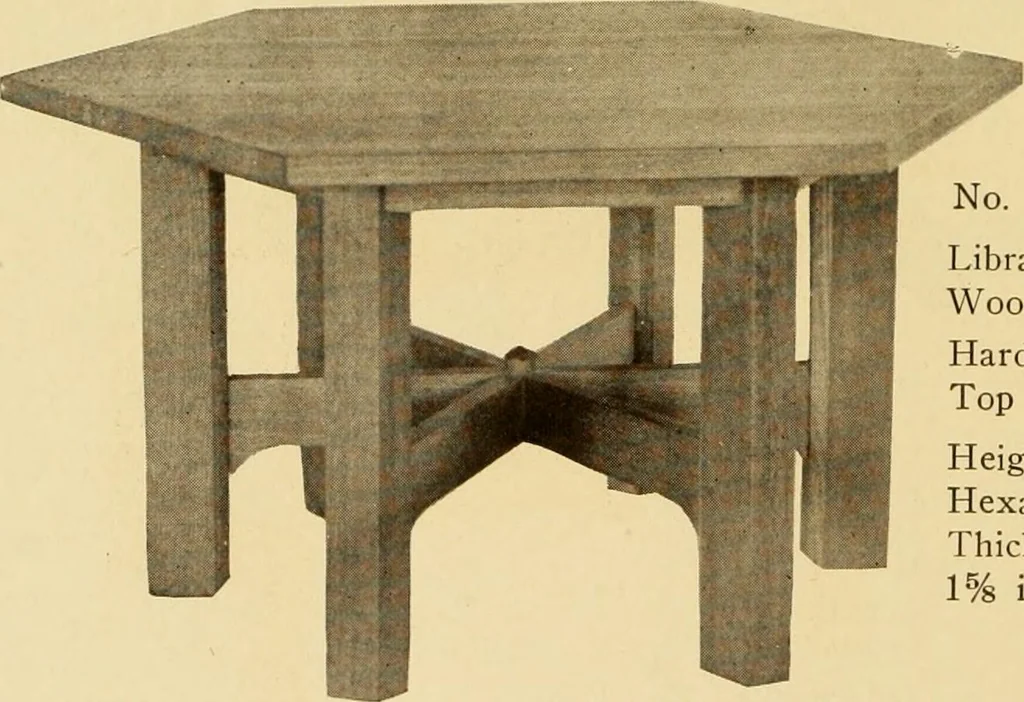 An illustration from Catalogue of Craftsman furniture made by Gustav Stickley at the Craftsman Workshops, Eastwood, N.Y., 1910, leaf 49