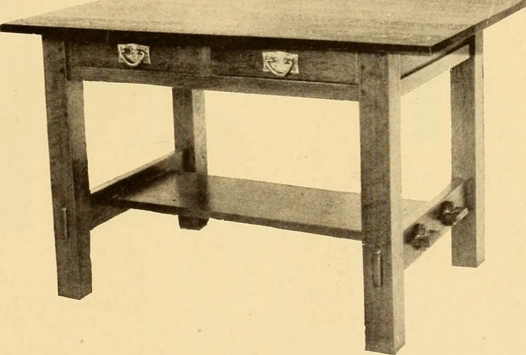 An illustration from Catalogue of Craftsman furniture made by Gustav Stickley at the Craftsman Workshops, Eastwood, N.Y., 1910, leaf 50