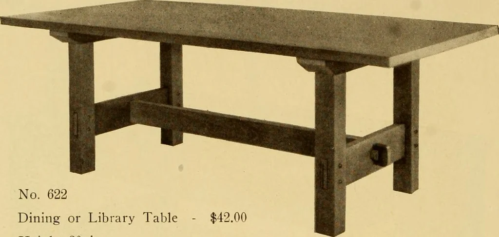 An illustration from Catalogue of Craftsman furniture made by Gustav Stickley at the Craftsman Workshops, Eastwood, N.Y., 1910, leaf 51
