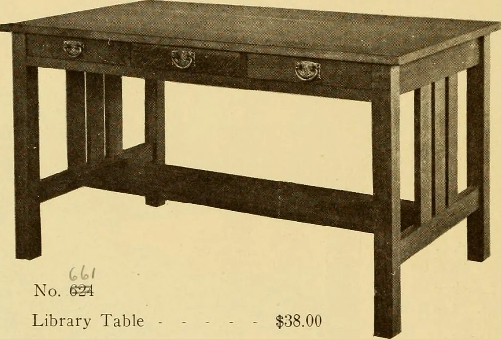 An illustration from Catalogue of Craftsman furniture made by Gustav Stickley at the Craftsman Workshops, Eastwood, N.Y., 1910, leaf 51