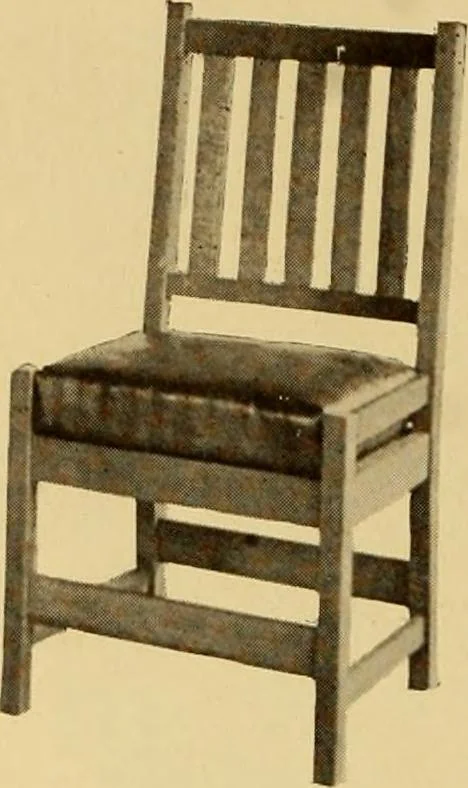 An illustration from Catalogue of Craftsman furniture made by Gustav Stickley at the Craftsman Workshops, Eastwood, N.Y., 1910, leaf 53