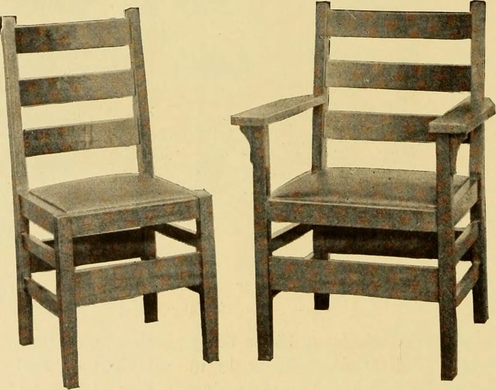 An illustration from Catalogue of Craftsman furniture made by Gustav Stickley at the Craftsman Workshops, Eastwood, N.Y., 1910, leaf 55