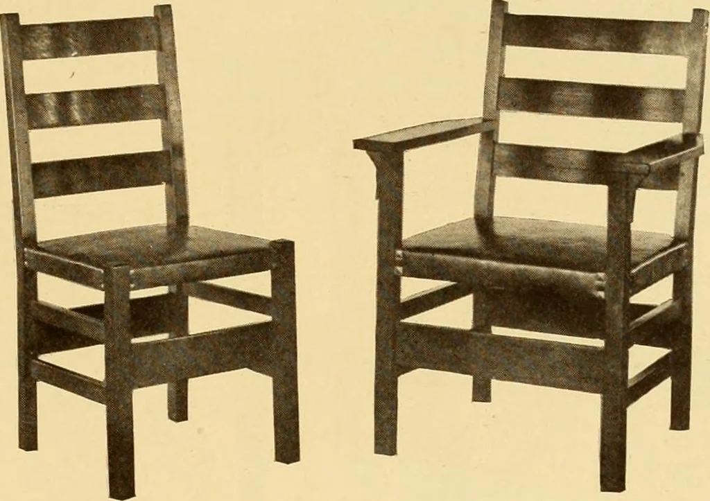An illustration from Catalogue of Craftsman furniture made by Gustav Stickley at the Craftsman Workshops, Eastwood, N.Y., 1910, leaf 58