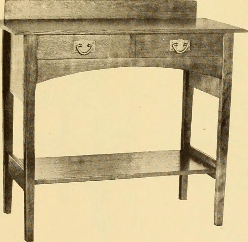 An illustration from Catalogue of Craftsman furniture made by Gustav Stickley at the Craftsman Workshops, Eastwood, N.Y., 1910, leaf 58