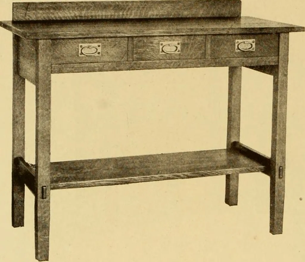 An illustration from Catalogue of Craftsman furniture made by Gustav Stickley at the Craftsman Workshops, Eastwood, N.Y., 1910, leaf 59