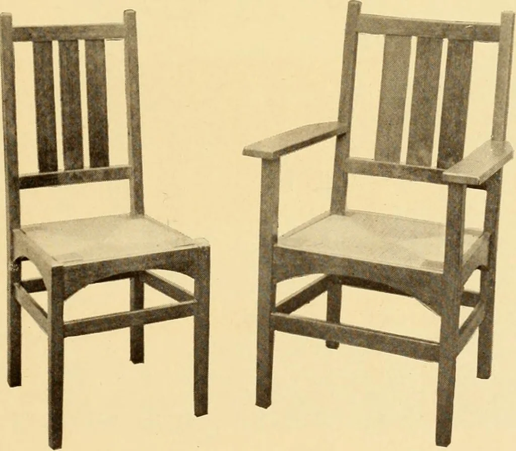 An illustration from Catalogue of Craftsman furniture made by Gustav Stickley at the Craftsman Workshops, Eastwood, N.Y., 1910, leaf 60