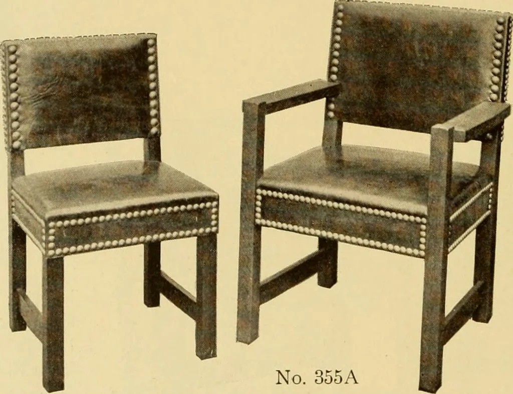 An illustration from Catalogue of Craftsman furniture made by Gustav Stickley at the Craftsman Workshops, Eastwood, N.Y., 1910, leaf 61