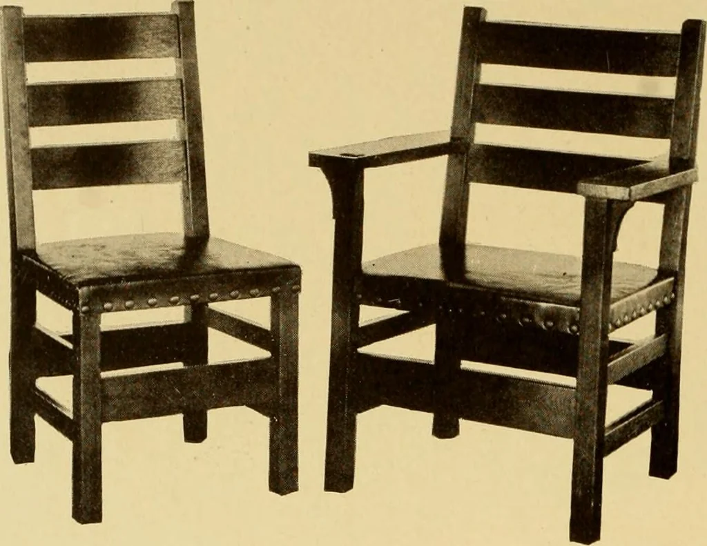 An illustration from Catalogue of Craftsman furniture made by Gustav Stickley at the Craftsman Workshops, Eastwood, N.Y., 1910, leaf 63