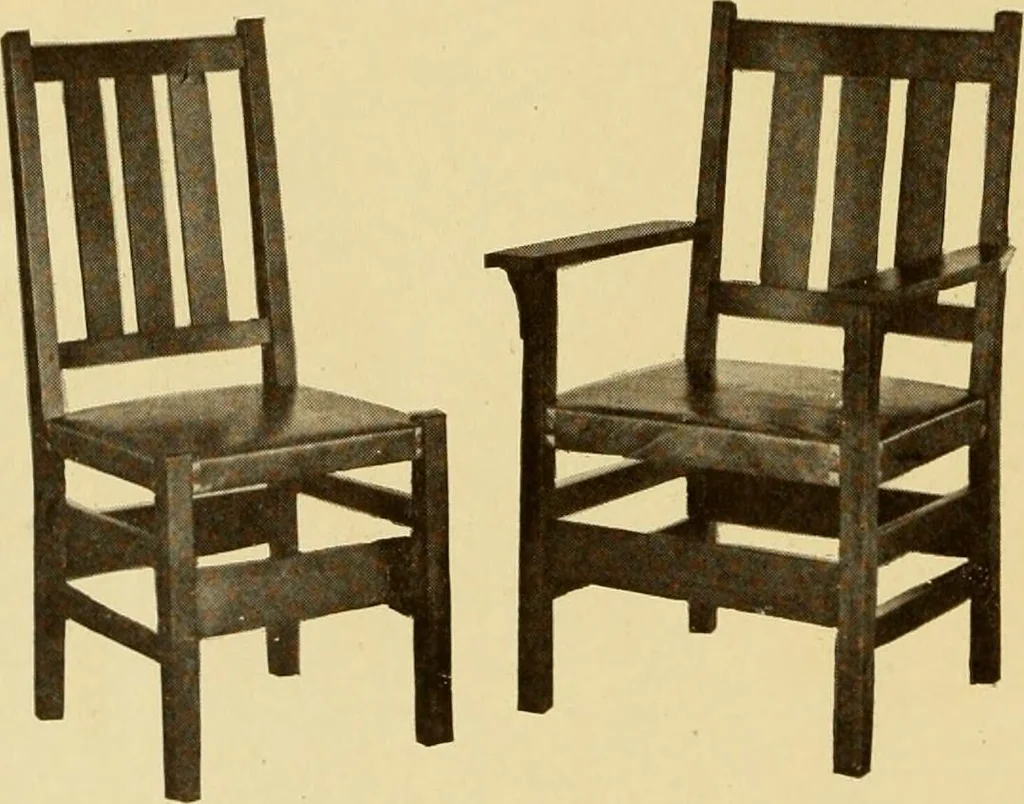 An illustration from Catalogue of Craftsman furniture made by Gustav Stickley at the Craftsman Workshops, Eastwood, N.Y., 1910, leaf 63
