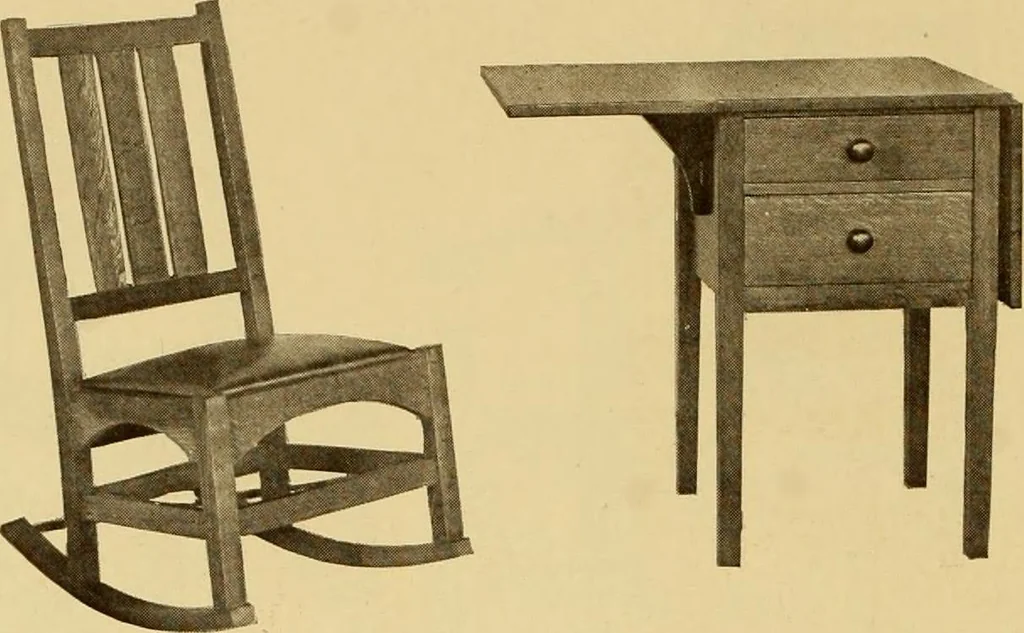 An illustration from Catalogue of Craftsman furniture made by Gustav Stickley at the Craftsman Workshops, Eastwood, N.Y., 1910, leaf 65