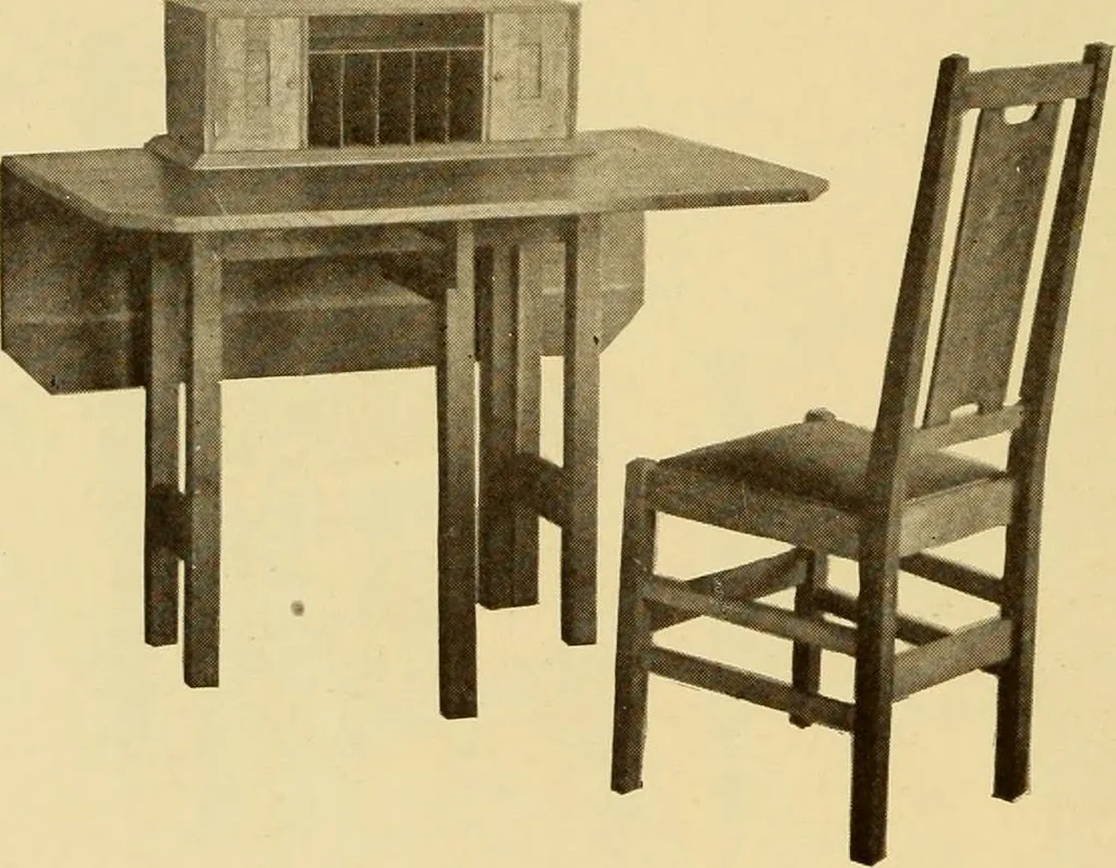 An illustration from Catalogue of Craftsman furniture made by Gustav Stickley at the Craftsman Workshops, Eastwood, N.Y., 1910, leaf 65