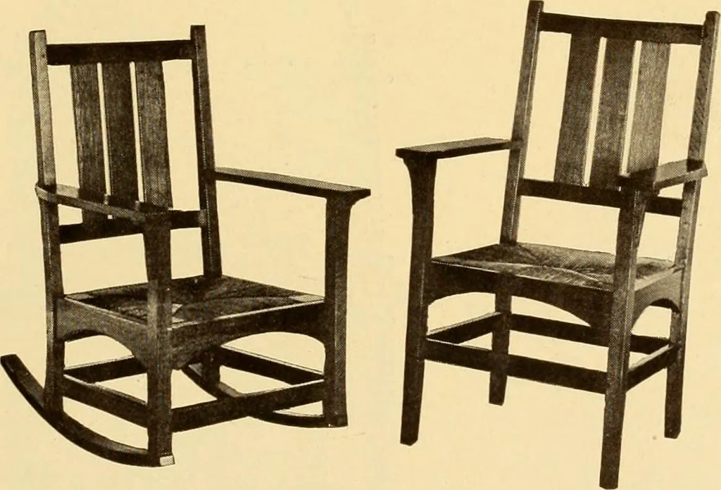 An illustration from Catalogue of Craftsman furniture made by Gustav Stickley at the Craftsman Workshops, Eastwood, N.Y., 1910, leaf 66