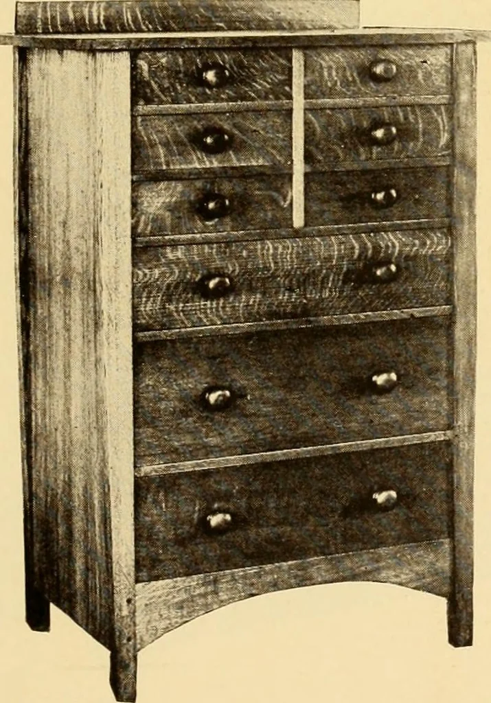 An illustration from Catalogue of Craftsman furniture made by Gustav Stickley at the Craftsman Workshops, Eastwood, N.Y., 1910, leaf 68