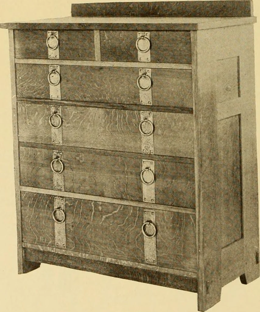 An illustration from Catalogue of Craftsman furniture made by Gustav Stickley at the Craftsman Workshops, Eastwood, N.Y., 1910, leaf 69