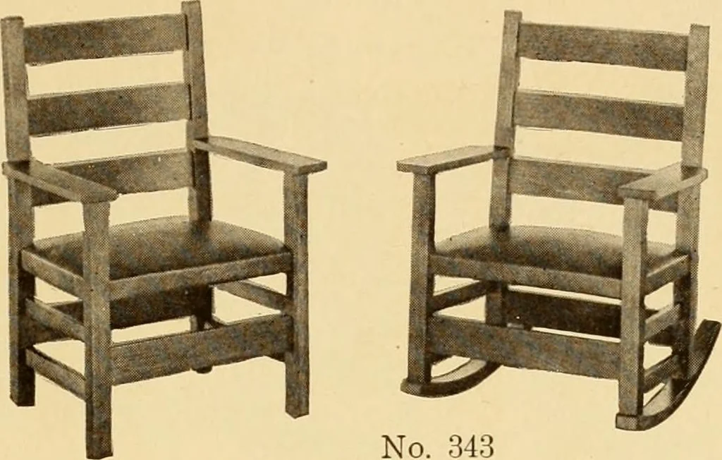 An illustration from Catalogue of Craftsman furniture made by Gustav Stickley at the Craftsman Workshops, Eastwood, N.Y., 1910, leaf 76