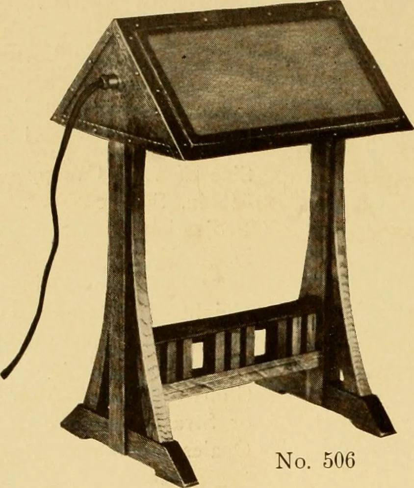 An illustration from Catalogue of Craftsman furniture made by Gustav Stickley at the Craftsman Workshops, Eastwood, N.Y., 1910, leaf 95