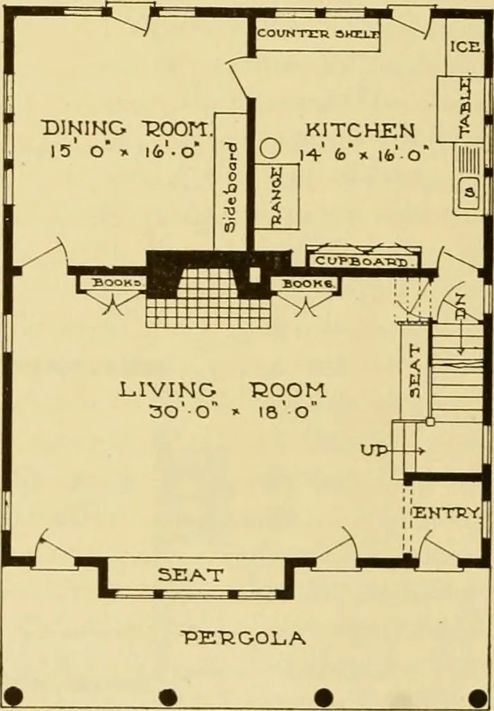 An illustration from Catalogue of craftsman furniture made by Gustav Stickley at The Craftsman Workshops, Eastwood, N.Y., 1909, leaf 117