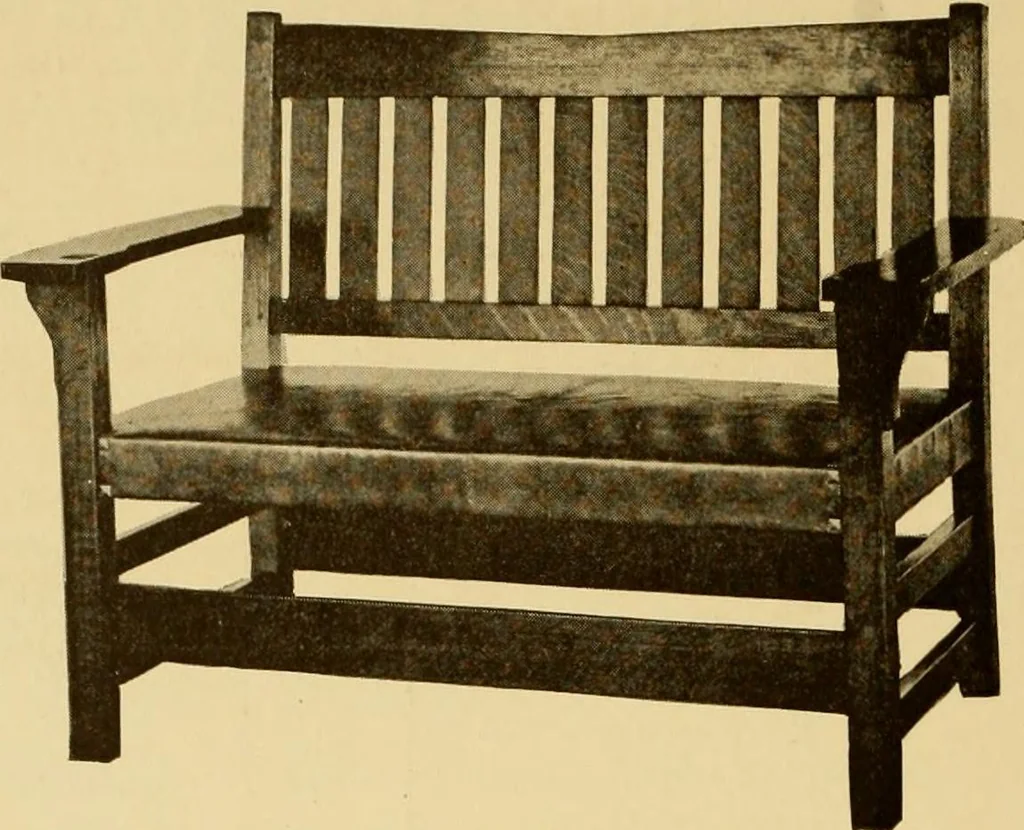 An illustration from Catalogue of craftsman furniture made by Gustav Stickley at The Craftsman Workshops, Eastwood, N.Y., 1909, leaf 15