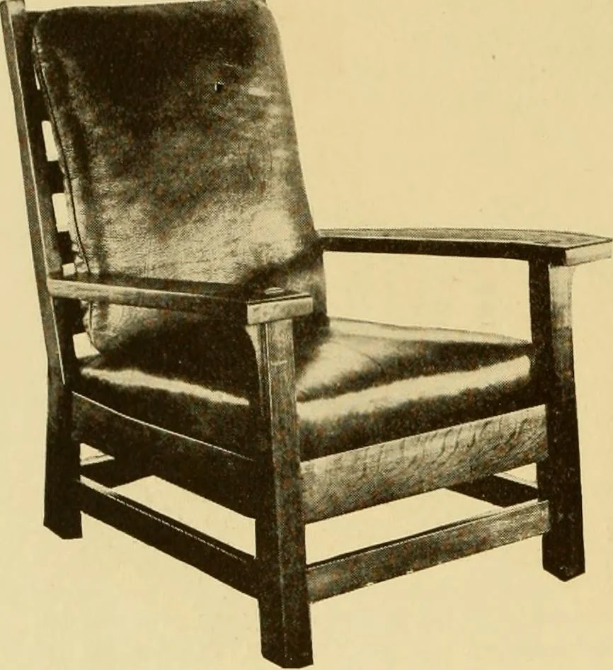 An illustration from Catalogue of craftsman furniture made by Gustav Stickley at The Craftsman Workshops, Eastwood, N.Y., 1909, leaf 19