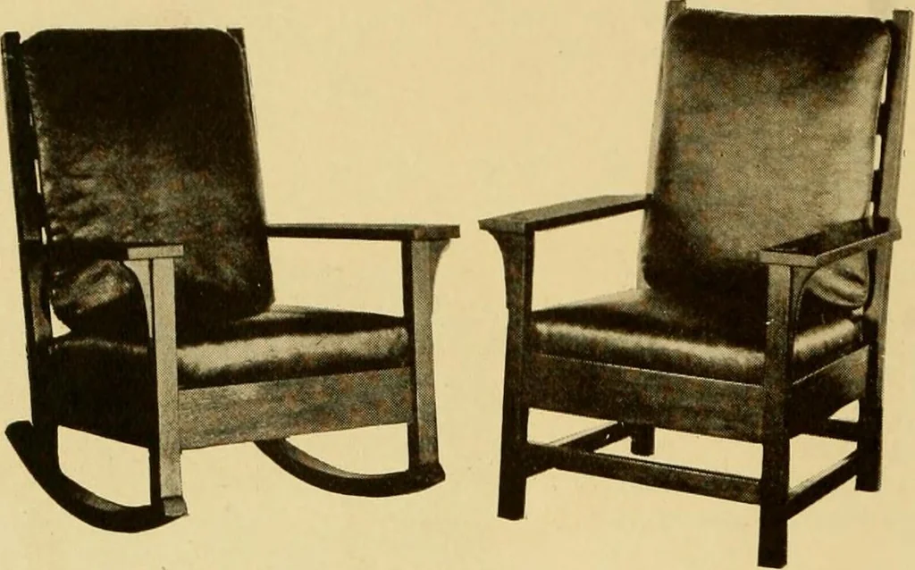An illustration from Catalogue of craftsman furniture made by Gustav Stickley at The Craftsman Workshops, Eastwood, N.Y., 1909, leaf 21
