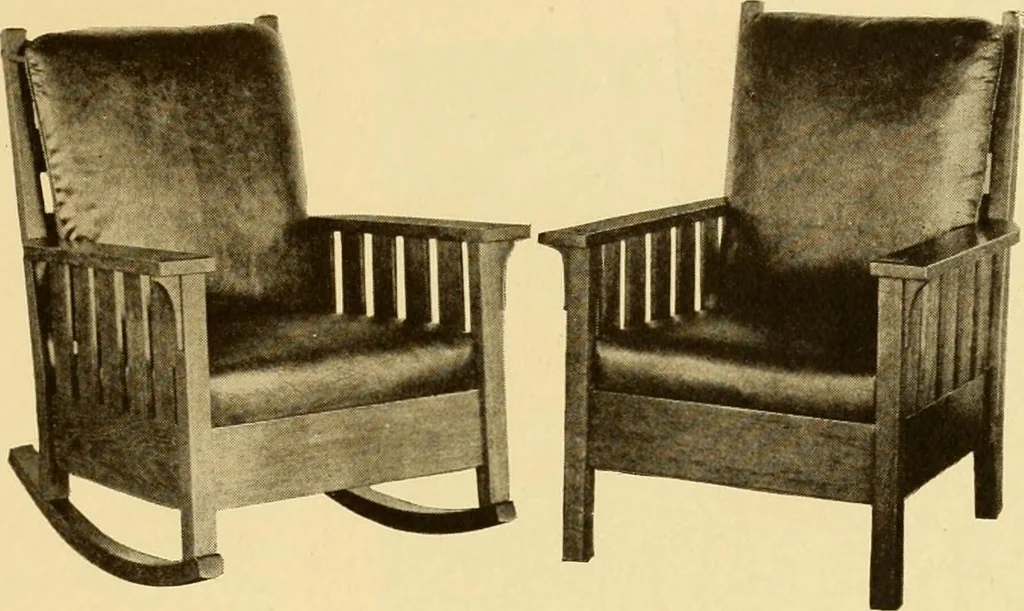An illustration from Catalogue of craftsman furniture made by Gustav Stickley at The Craftsman Workshops, Eastwood, N.Y., 1909, leaf 22